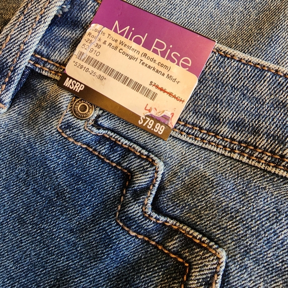 NWT Rock&Roll Cowgirl Mid Rise Bootcut Jeans - Picture 5 of 9